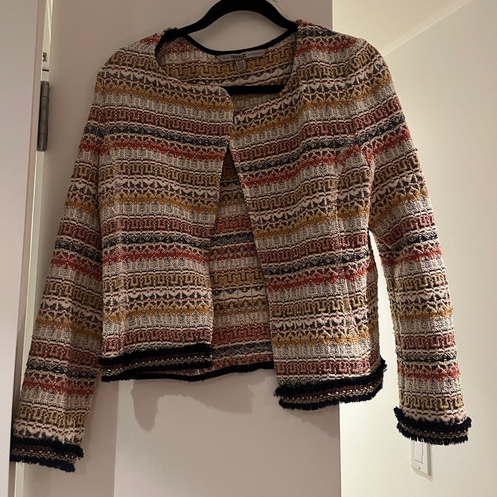 Zara Multicolor Patterned Blazer
